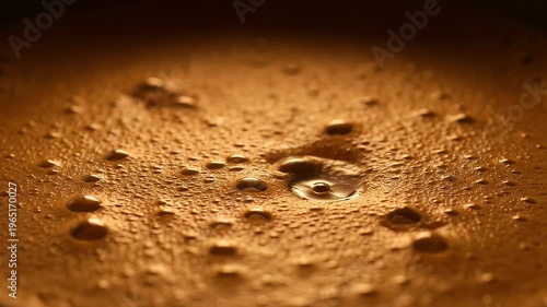 Close-up of coffee foam texture with bubbles