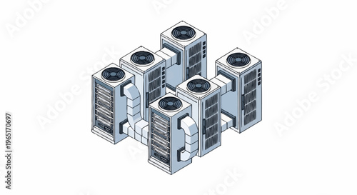 Industrial air conditioning units on roof.