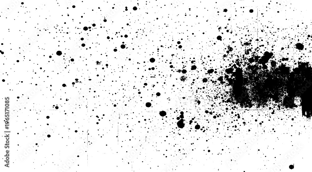 Obraz premium Dirty Dust Noise Texture with Splashes. Abstract Grunge Dirt Explosion Texture. Grunge Dust Splatter Texture on White Background. 