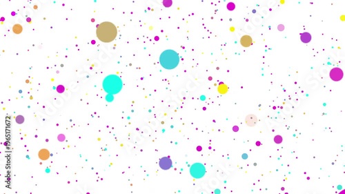 Abstract creative colorful circle explodes on white background. Video animation Ultra HD 4k footage.
