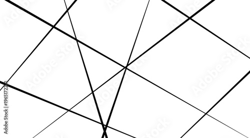 Random chaotic lines abstract geometric pattern, Black and white geometric pattern