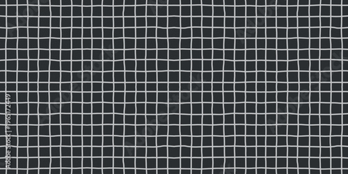 Seamless warped grid pattern dark background light lines abstract geometry flowing distortion minimal modern texture optical illusion mesh structure digital wallpaper repeat tile art design