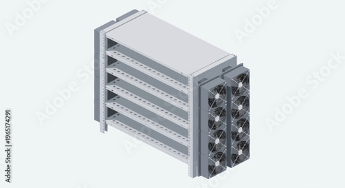 Industrial electronic device with multiple ports.