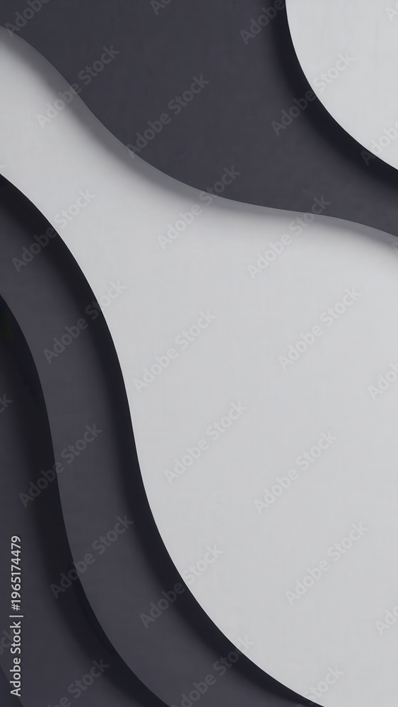 Fototapeta premium Abstract Curved Wall Minimal Interior Background