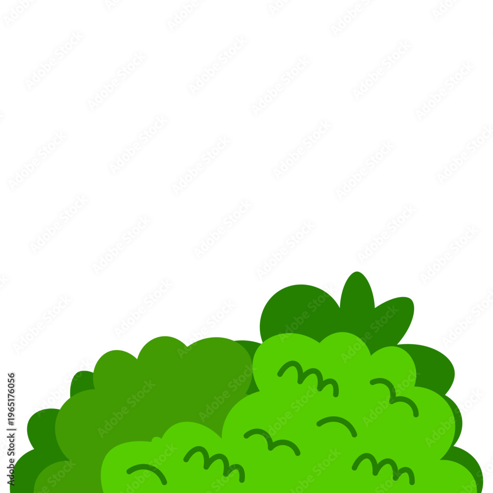Fototapeta premium Flat Bush Illustration