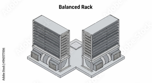 Balanced rack system for efficient storage.