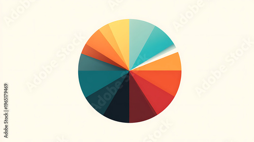 Colorful pie chart illustrating data distribution visually