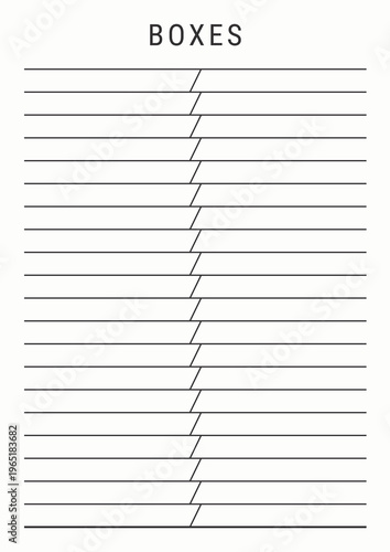 A4 Boxes Planner Template – Minimalist Productivity Layout