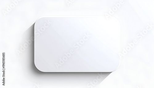 Rounded edge blank white rectangle template background with shadow minimal style