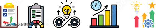 growth icon set. Editable stroke. Vector illustration.Self Improvement icon set contains including, motivation, leadership, brain, graduation, determine, improve, personal growth, learning.Candidate.