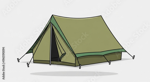 tourist tent on white background