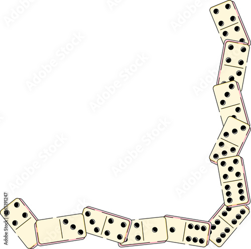 Dominoes Game Corner Frame Arrangement