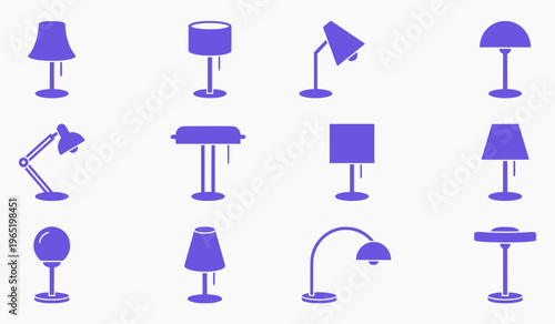 Collection of various lamps and lighting fixtures
