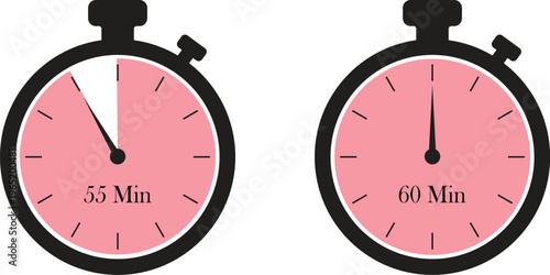 Remaining time icon set, countdown symbol collection, stopwatch and clock group for deadline, timer, alarm, reminder, schedule, waiting concept, business, and productivity design.