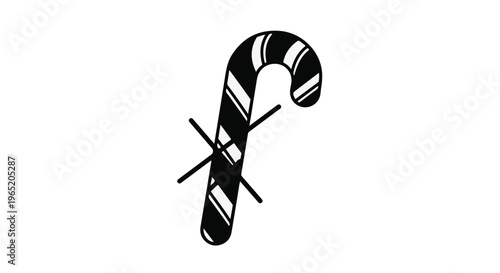 Striped candy cane icon with a crossed-out symbol signifies a prohibition.