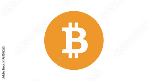 Bitcoin cryptocurrency logo symbol.