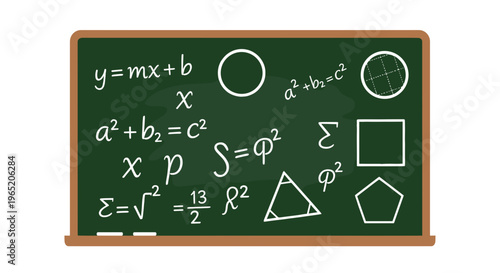 Blackboard with math equations.