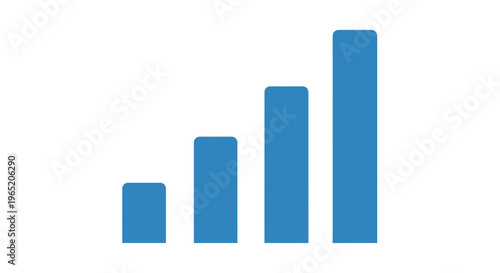 Blue Bar Graph Chart.