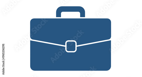 Blue Business Briefcase Icon.