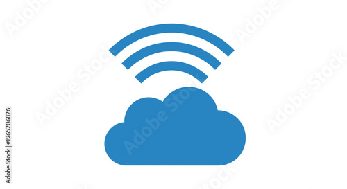Cloud Computing WiFi Signal Icon.