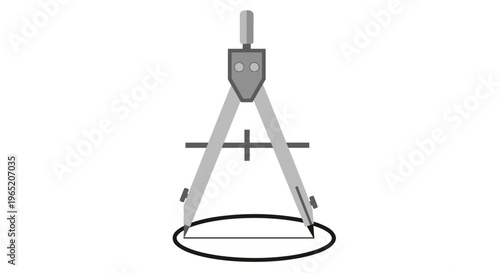 Drawing compass with pencil.