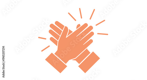 Hands Shaking in Orange Color.