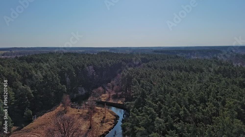 Early spring on a small river, Poland.