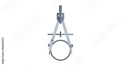 Metal compass drawing tool.