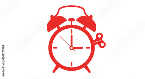Red Alarm Clock Icon.
