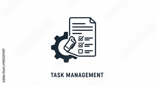 Task management concept with checklist.