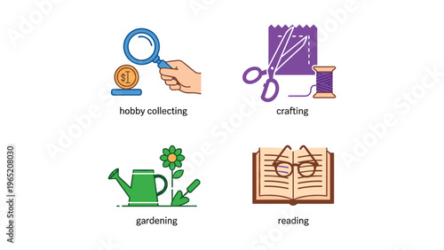 Four activities associated with early childhood learning and development