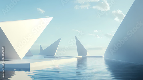 Abstract Geometric Architectural Landscape