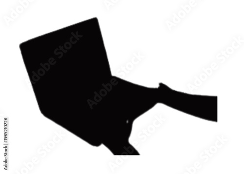 vector silhouette of a hand