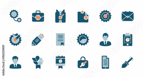 Business icons for office and management.