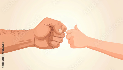 Two Fists Bump in Solidarity Gesture.