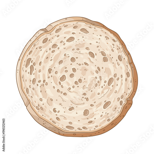 Flat vector bread slice icon set minimalist breakfast food for web design