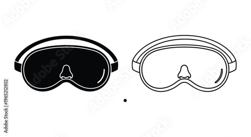 Goggles safety glasses protective eyewear Vector