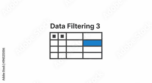 A graphic representation of data filtering process.