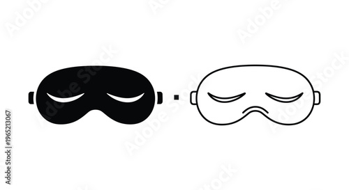 Sleep masks black and white Vector