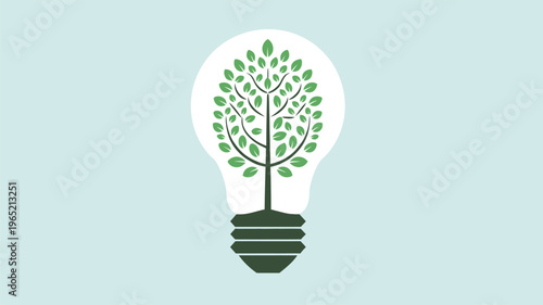 light bulb with plant