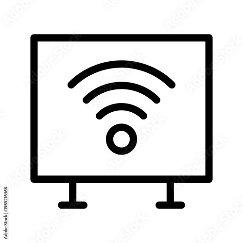 Modern computer monitor icon digital display screen, workspace technology and online interface visual