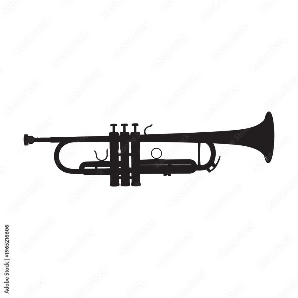Naklejka premium trumpet isolated on white background