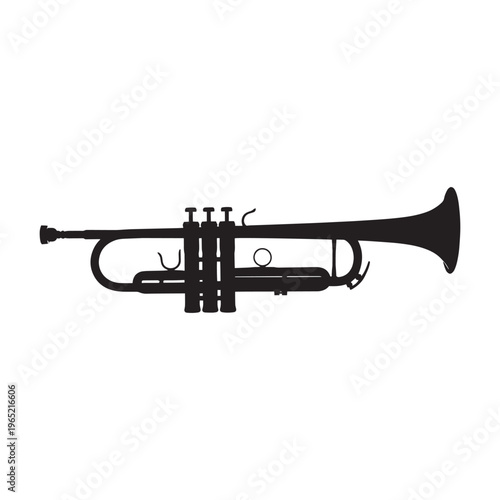 trumpet isolated on white background