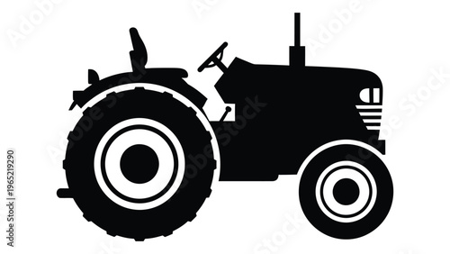 Tractor silhouette illustration