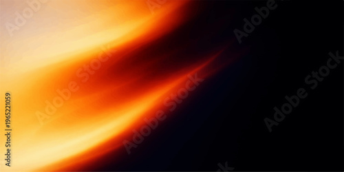 Abstract orange background with bright fire flames creates a glowing energy design featuring hot red textures and light motion flares for a vibrant art backdrop