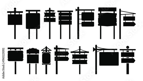 Collection of various billboard and signboard designs