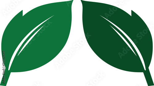 Hojas verdes minimalistas en formato vectorial, iconos de follaje natural para logotipos ecológicos, ilustración botánica simple