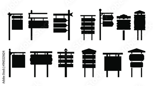 Collection of various billboard and signboard designs