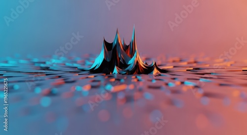 Abstract digital surface showing an intricate, emerging geometric pattern, suggesting complexity and future technology beneath a blurred, uniform layer, surface, structure, emergence