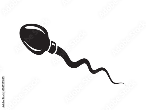 Sperm, spermatozoon, black, icon, vector, fertility symbol, reproductive health
